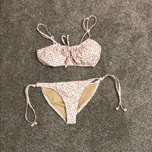 Old Navy Floral Bikini - Pink and White